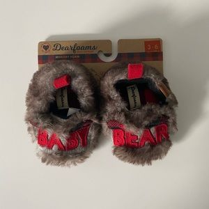 Dearfoams Baby Bear Slippers 3-6mo